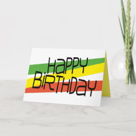 Tarjeta de cumpleaños feliz para geométricas abstr