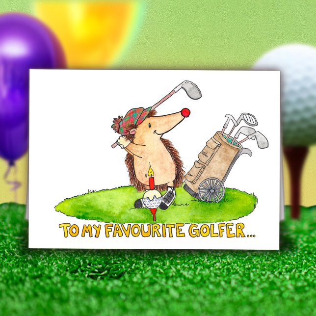 Tarjeta de cumpleaños feliz para golfista (Subido por el creador)
