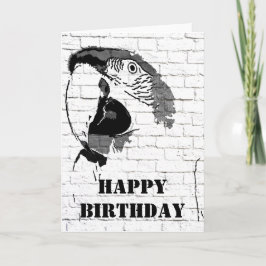 Tarjeta de cumpleaños feliz para graffiti de Macao