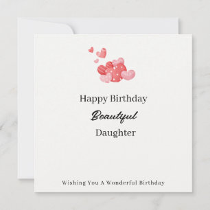 Tarjeta de cumpleaños feliz para hija