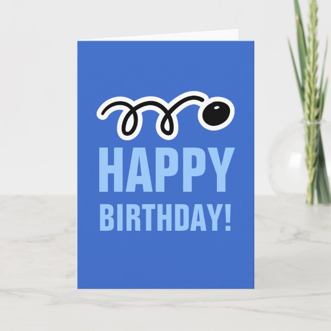 Tarjeta de cumpleaños feliz para jugador de squash (Anverso)