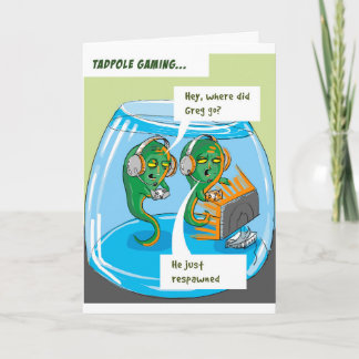 Tarjeta de cumpleaños feliz para jugar Tadpole