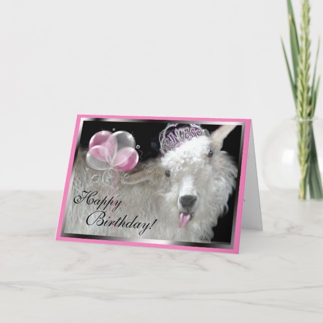 Tarjeta de cumpleaños feliz para la princesa de ca (Anverso)