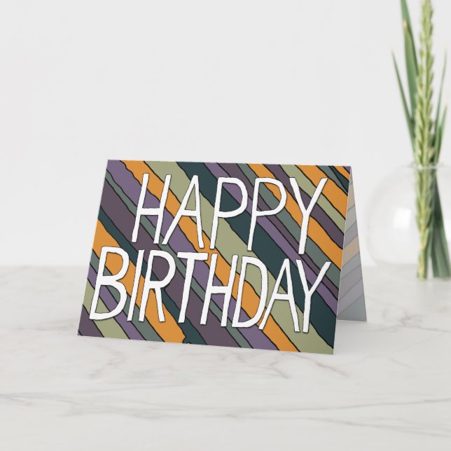 Tarjeta de cumpleaños feliz para las franjas del d (Anverso)