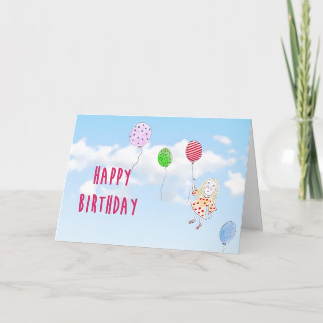 Tarjeta de cumpleaños feliz para los niños. (Anverso)