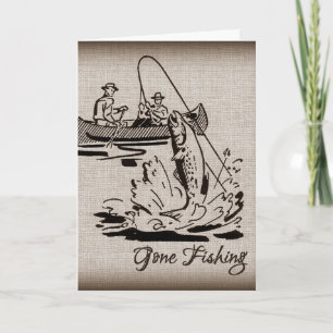 Tarjeta de cumpleaños feliz para los pescadores