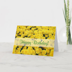 Tarjeta de cumpleaños feliz para Mamáes amarillas