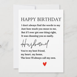 Tarjeta de cumpleaños feliz para mi marido