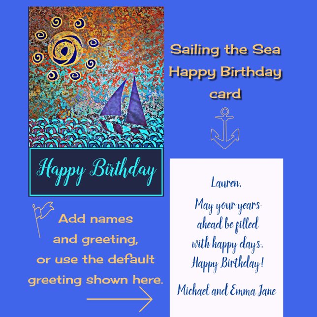 Tarjeta de cumpleaños feliz para navegar por el ma (Subido por el creador)
