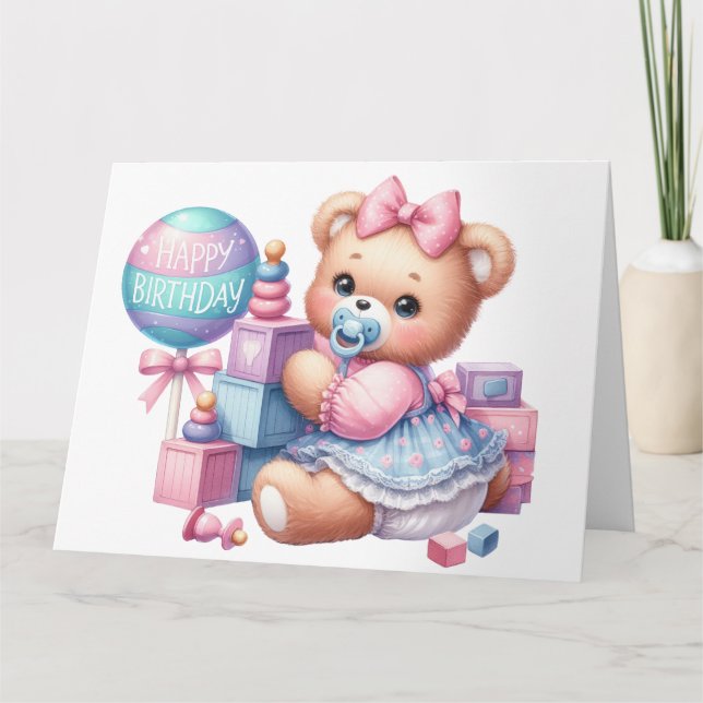 Tarjeta de cumpleaños feliz para niños (Anverso)