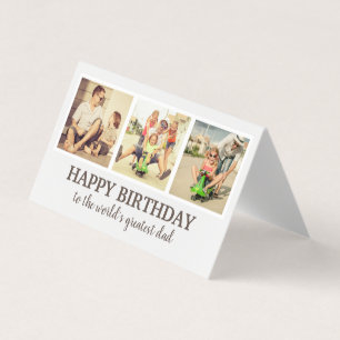 Tarjeta de cumpleaños feliz para papá con varias f