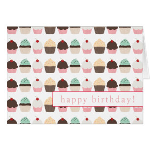 Tarjeta de cumpleaños feliz para pasteles festivos