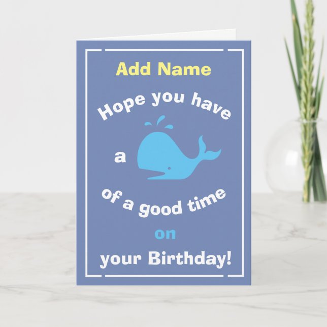Tarjeta de cumpleaños feliz - Personaliza la parte (Anverso)