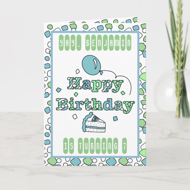 Tarjeta de cumpleaños feliz personalizada (Anverso)
