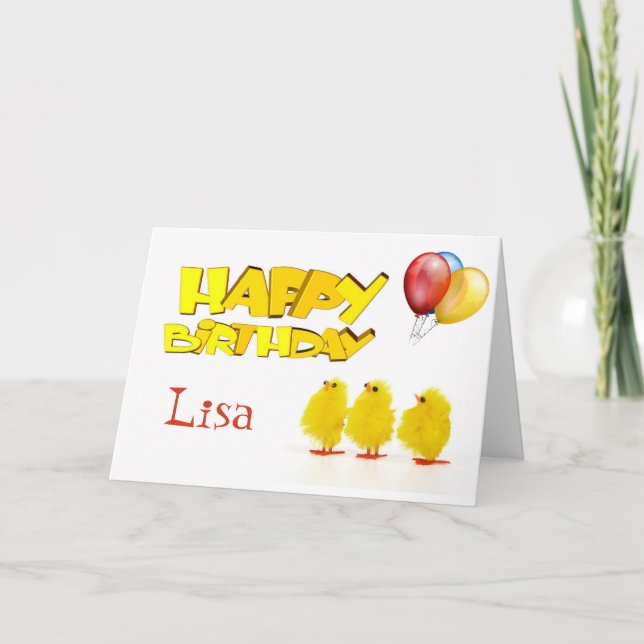 Tarjeta de cumpleaños feliz personalizada (Anverso)