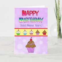 Tarjeta de cumpleaños feliz personalizada