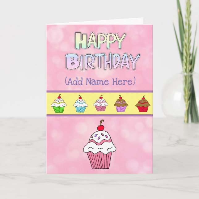 Tarjeta de cumpleaños feliz personalizada (Anverso)