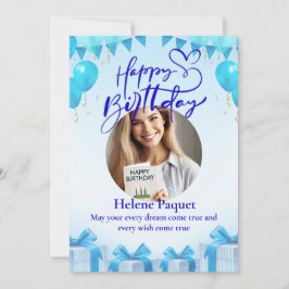 Tarjeta de cumpleaños feliz personalizada