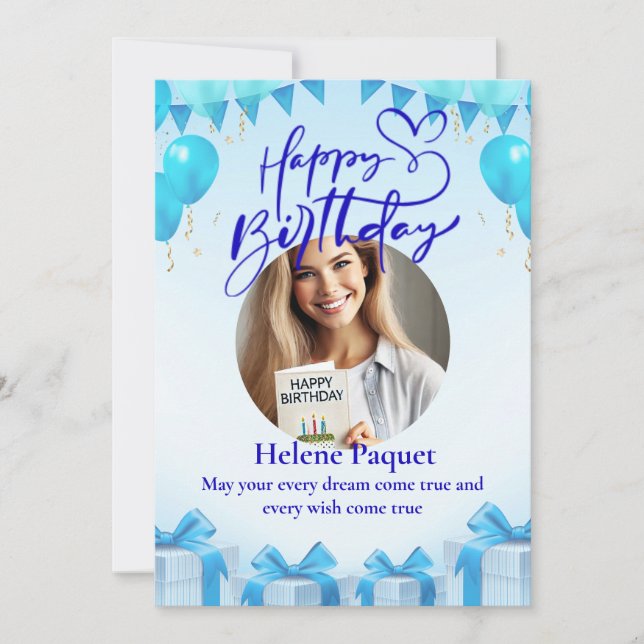 Tarjeta de cumpleaños feliz personalizada (Anverso)