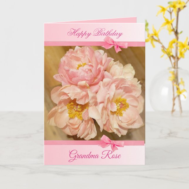 Tarjeta de cumpleaños feliz personalizada con amig (flor amarilla)