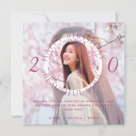 Tarjeta de cumpleaños feliz personalizada de doble