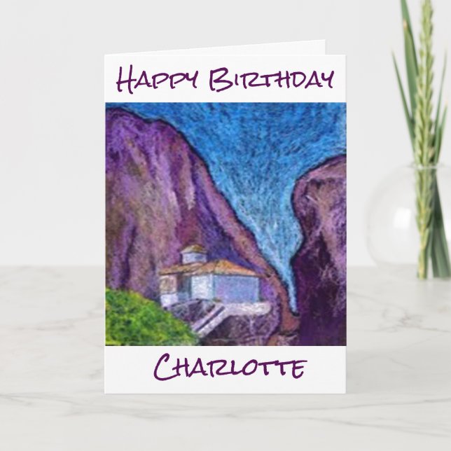 Tarjeta de cumpleaños feliz personalizada del mona (Anverso)