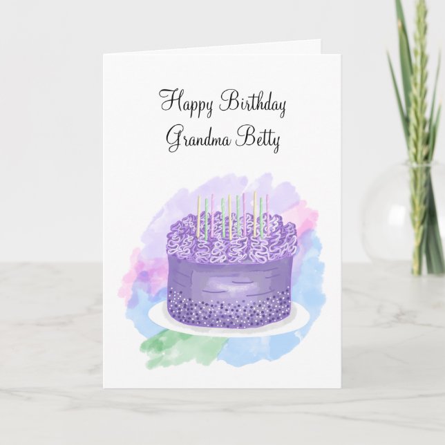 Tarjeta de cumpleaños feliz personalizada para ell (Anverso)