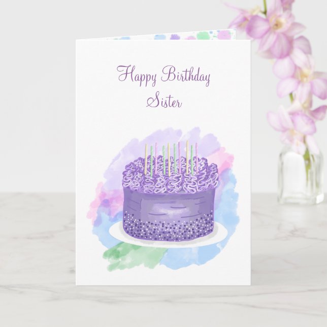 Tarjeta de cumpleaños feliz personalizada para her (Orquídea)