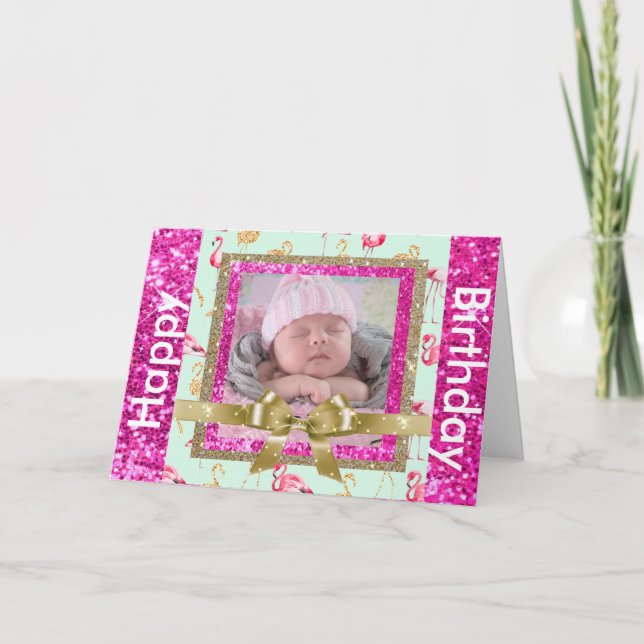 Tarjeta de cumpleaños feliz personalizada para la  (Anverso)
