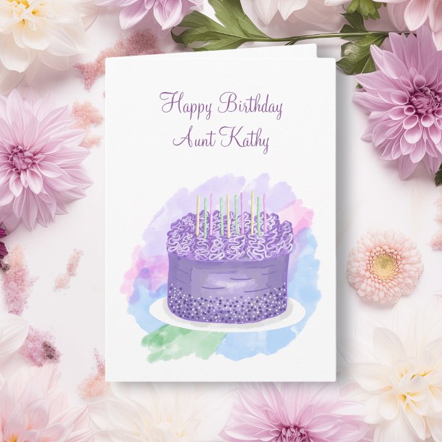 Tarjeta de cumpleaños feliz personalizada para tía (Subido por el creador)