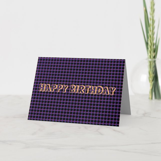 Tarjeta de cumpleaños feliz plegada (en blanco) (Anverso)