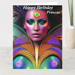 Tarjeta de cumpleaños feliz Princesa