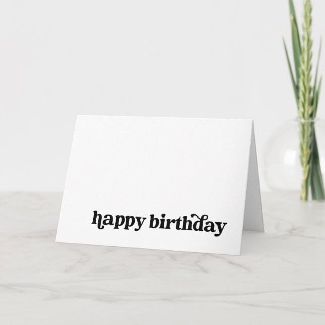 Tarjeta de cumpleaños feliz simple para cualquiera (Anverso)