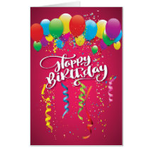 Tarjeta de cumpleaños feliz sobredimensionada