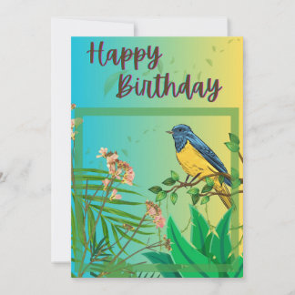 Tarjeta de cumpleaños feliz (tema de la jungla)