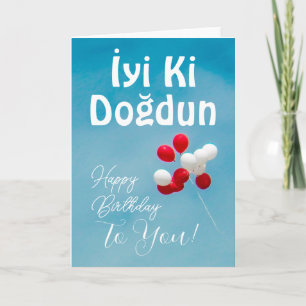 Tarjeta de cumpleaños feliz turca/ İyi Ki Doğdun