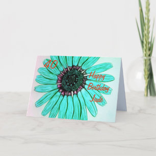 Tarjeta de cumpleaños feliz y bella flor personali