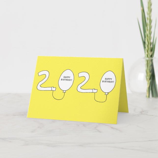 Tarjeta De Cumpleaños Feliz Y Moderna En 2020 (Anverso)