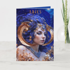 Tarjeta de cumpleaños femenina Aries