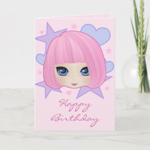 Tarjeta de cumpleaños femenina de Marianne del