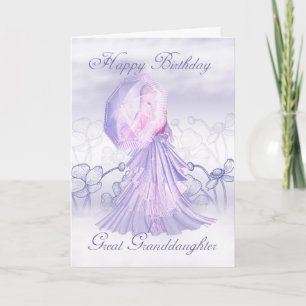 Tarjeta de cumpleaños femenina linda de la