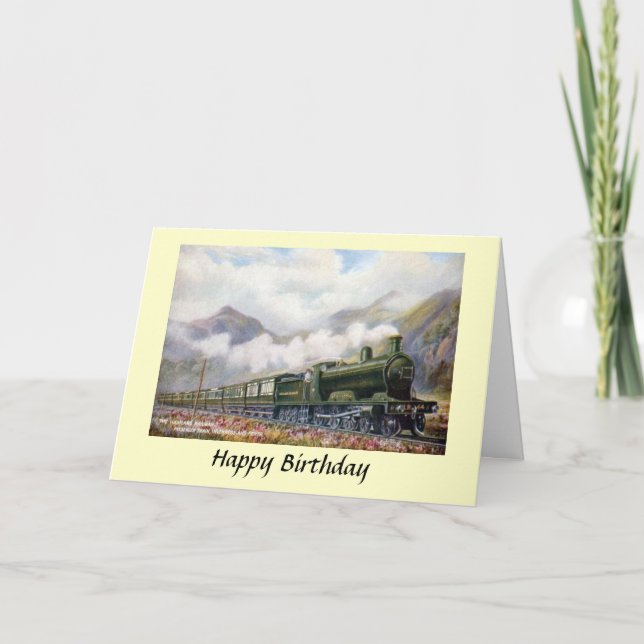 Tarjeta de cumpleaños - ferrocarril Highland (Anverso)