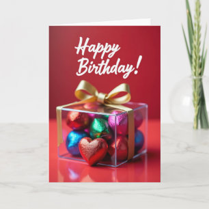 Tarjeta de cumpleaños festiva con joyas