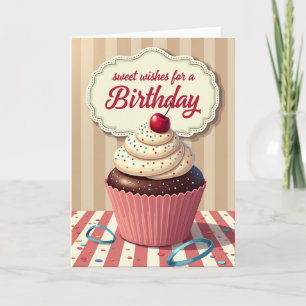 Tarjeta de cumpleaños festiva de perla
