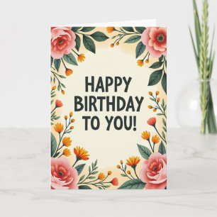 Tarjeta de cumpleaños Festive Blush