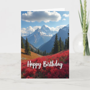 Tarjeta de cumpleaños Fiery Vista