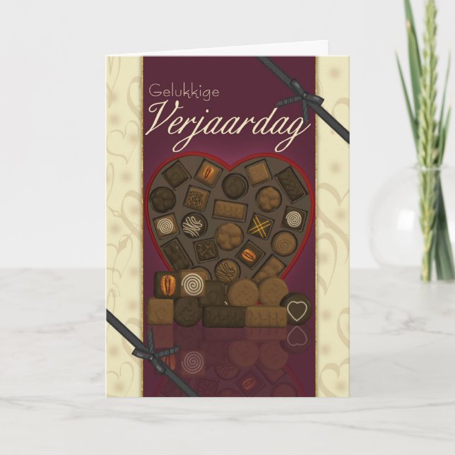 Tarjeta de cumpleaños flamenca - verjaardag de (Anverso)