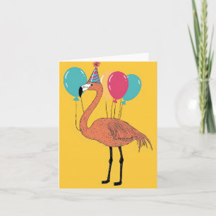 Tarjeta de cumpleaños Flamingo