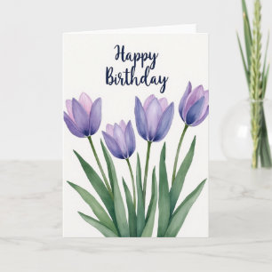 Tarjeta de cumpleaños Flor de Violeta Dulce