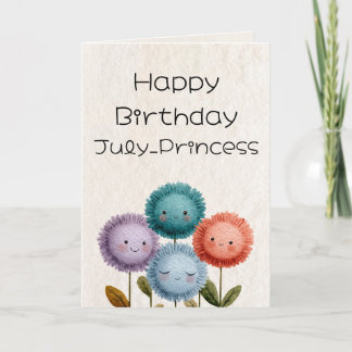 Tarjeta de cumpleaños floral